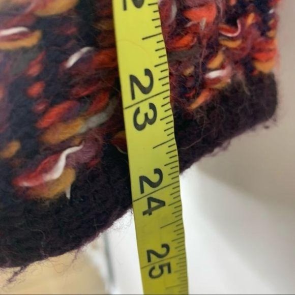 Moth Multicolor Keavy Boucle Open Front Wool Blend Cardigan - Picture 9 of 11